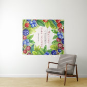 Tenture Baies Fraise Baie Douce Baby Shower (En situation (horizontale))