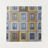 Tenture Baies vitrées blanches et beiges (Devant)