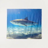 Tenture Baignade de requins Eau bleu de l'océan (Devant (Horizontal))