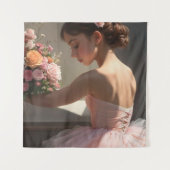 Tenture Bailarina sujetando un ramo de flores (Devant)