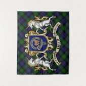 Tenture Baillie Clan Badge & Tartan Tapestry (Devant)
