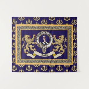 Tenture Bain Clan Badge Personnalisé Bleu
