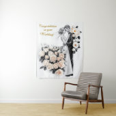 Tenture Baiser de mariage romantique avec robe florale #3 (En situation)
