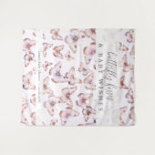 Tenture Baisers à papillon et souhaits bébé Douche fond (Devant (Horizontal))