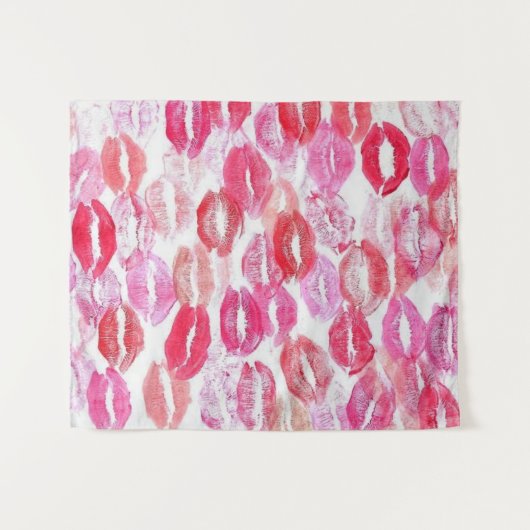 Tenture Baisers de fille rose  (Devant (Horizontal))