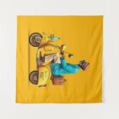 Tenture Balade en scooter Retro élégant (Devant (Horizontal))