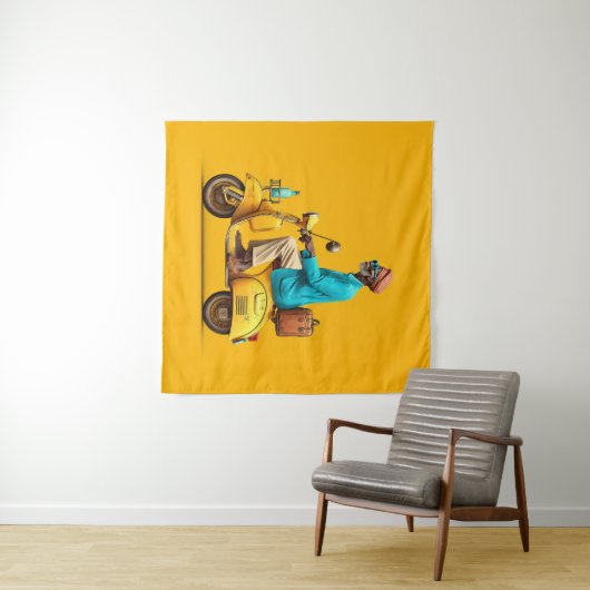 Tenture Balade en scooter Retro élégant (En situation (horizontale))