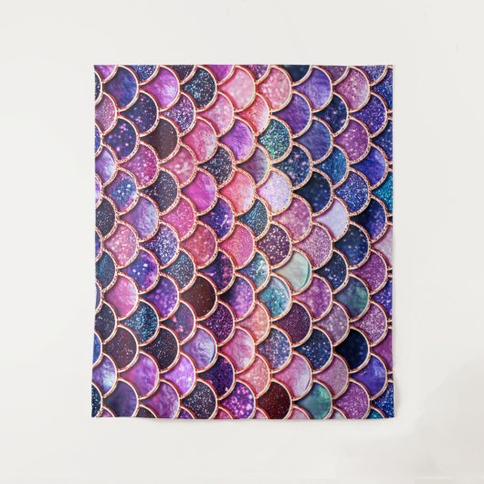 Tenture Balances de Parties scintillant de sirène rose - B (Devant)