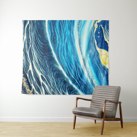 Tenture Balayer à travers les vagues (En situation (horizontale))