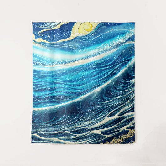 Tenture Balayer à travers les vagues (Devant)