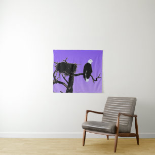 Tenture Bald Eagle at Sunset - Art original de la faune