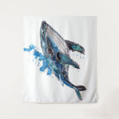 Tenture Baleine à bosse bleue (Devant)
