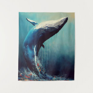 Tenture Baleine Bleue Baleine Bleue Animale Découverte Ave