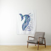 Tenture Baleine d'aquarelle - d'I de baleine amour (En situation)