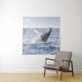 Tenture Baleine Géante Saute De L'Océan (En situation)