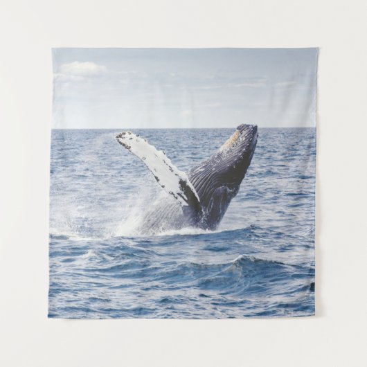 Tenture Baleine Géante Saute De L'Océan (Devant)