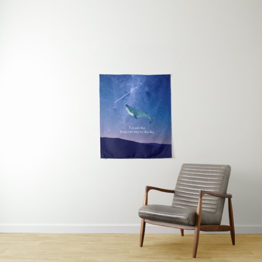 Tenture Baleine volante (En situation)