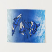Tenture Baleines tueuses Orca (Devant (Horizontal))