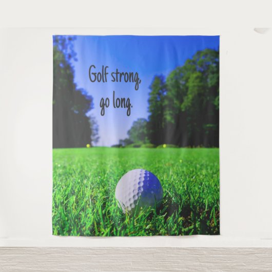 Tenture Balle de golf herbe longue forte golf (Devant)
