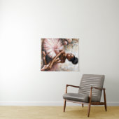 Tenture Ballerina africaine en rose (En situation (horizontale))