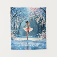 Ballet d'hiver danse glace vue de la forêt gelée