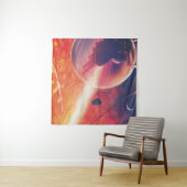 Tenture Ballon à air chaud extrême sur paysage volcanique (En situation (horizontale))