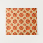Tenture Ballon de basket dessiné (Devant (Horizontal))