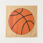 Tenture Ballon de basket dessiné (Devant (Horizontal))