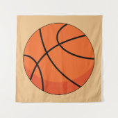 Tenture Ballon de basket dessiné (Devant)