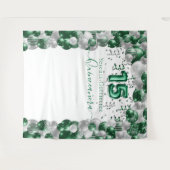 Tenture Ballon de Quinceañera Élégant Vert Émeraude Brilla (Devant (Horizontal))