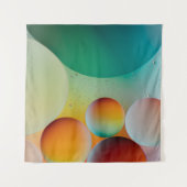 TENTURE BALLONS BLEUS ET BLANCS SUR SURFACE BLANCHE (Devant (Horizontal))