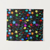 Tenture Ballons de fête colorés et étoiles (Devant (Horizontal))