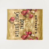 Tenture Ballons de Parties scintillant rouge or Royal Swee (Devant (Horizontal))