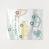 Tenture Ballons de voiture bleue Garçon bébé Shower Bienve (Devant (Horizontal))