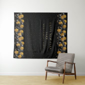 Tenture Ballons Noir Or Prop de fête du Nouvel An (En situation (horizontale))