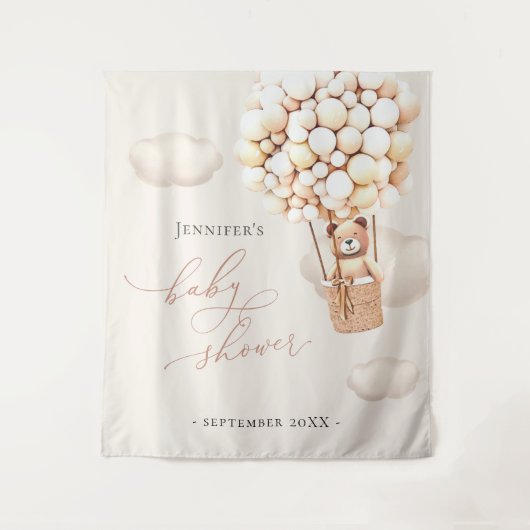 Tenture Ballons Ours Neutre (Devant)