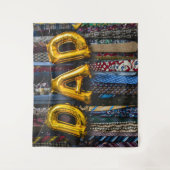 Tenture Ballons papa en or avec Cravates colorés (Devant)