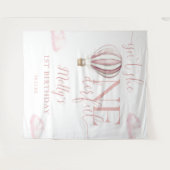 Tenture Ballons roses impeccable 1er anniversaire fond pho (Devant (Horizontal))