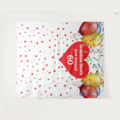 Tenture Balloon d'anniversaire fond 60e photo Prop (Devant (Horizontal))