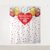 Tenture Balloon d'anniversaire fond 60e photo Prop (Devant)