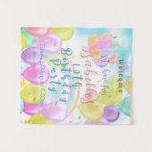 Tenture Balloon Pastel Anniversaire (Devant (Horizontal))