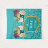 Tenture Balloons de fête Pailletés Bleu Turquoise pour Swe (Devant (Horizontal))
