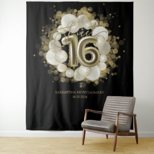 Tenture Balloons de fête pour les 16 ans d'anniversaire Go