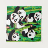 Tenture Bamboo Panda (Devant (Horizontal))