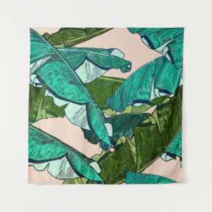Tenture Banana Feuilles tropicaux sans couture Motif