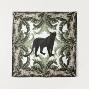 Tenture Banana Tree Cheetah Motif tropical