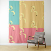 Tenture Bananes Rétro Formes Colorées (En situation)