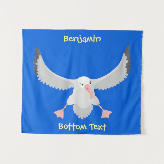 Tenture Bande dessinée de l'oiseau mûre albatros (Devant (Horizontal))