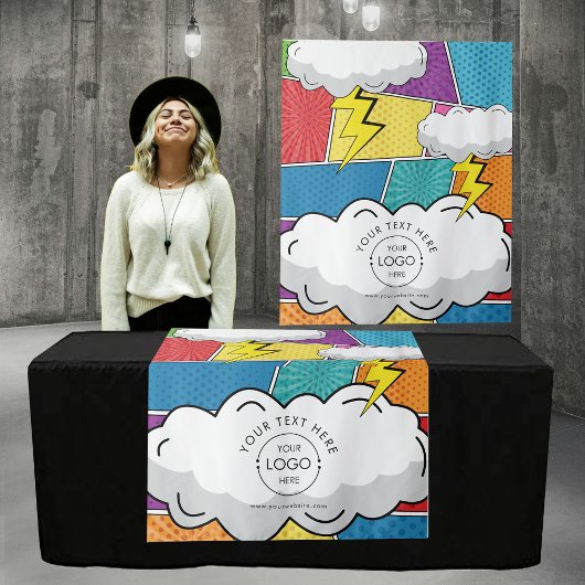 Tenture Bande dessinée Logo Pop Art Pop Up Shop Table Runn