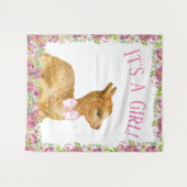 Tenture Bandeau de fond pour Baby Shower Llama (Devant (Horizontal))